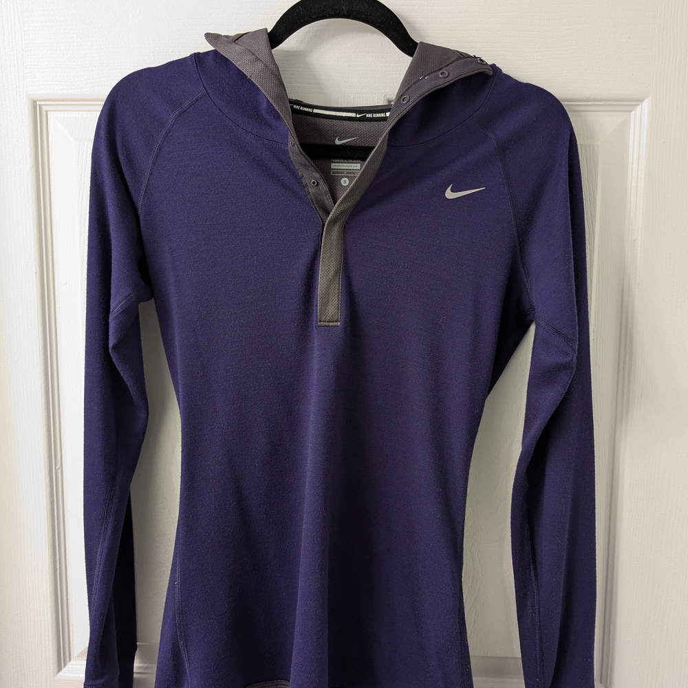 Nike Dri Fit Purple Long Sleeve Hoodie